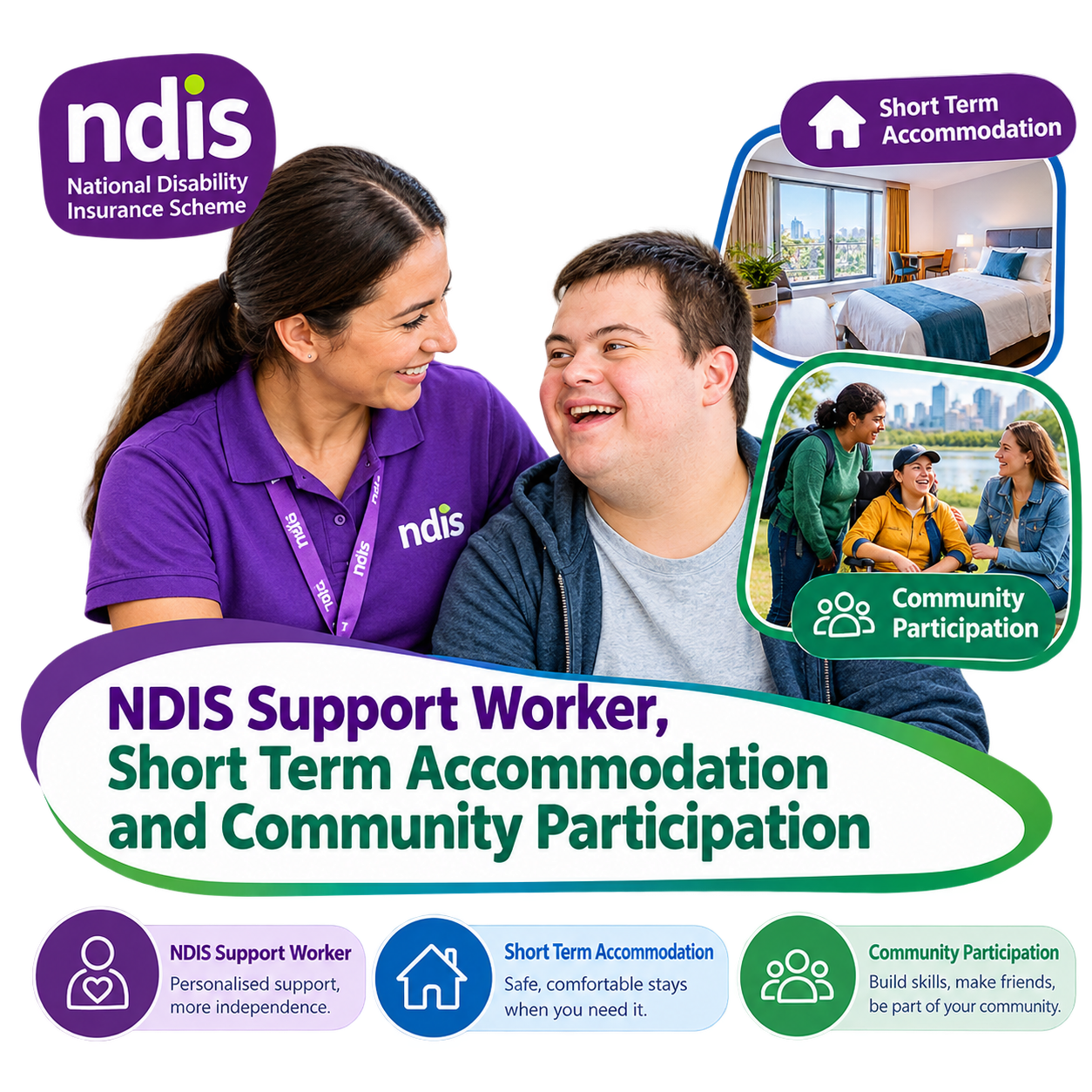 NDIS Support Worker, Short Term Accommodation and Community Participation: How the Three Fit Together