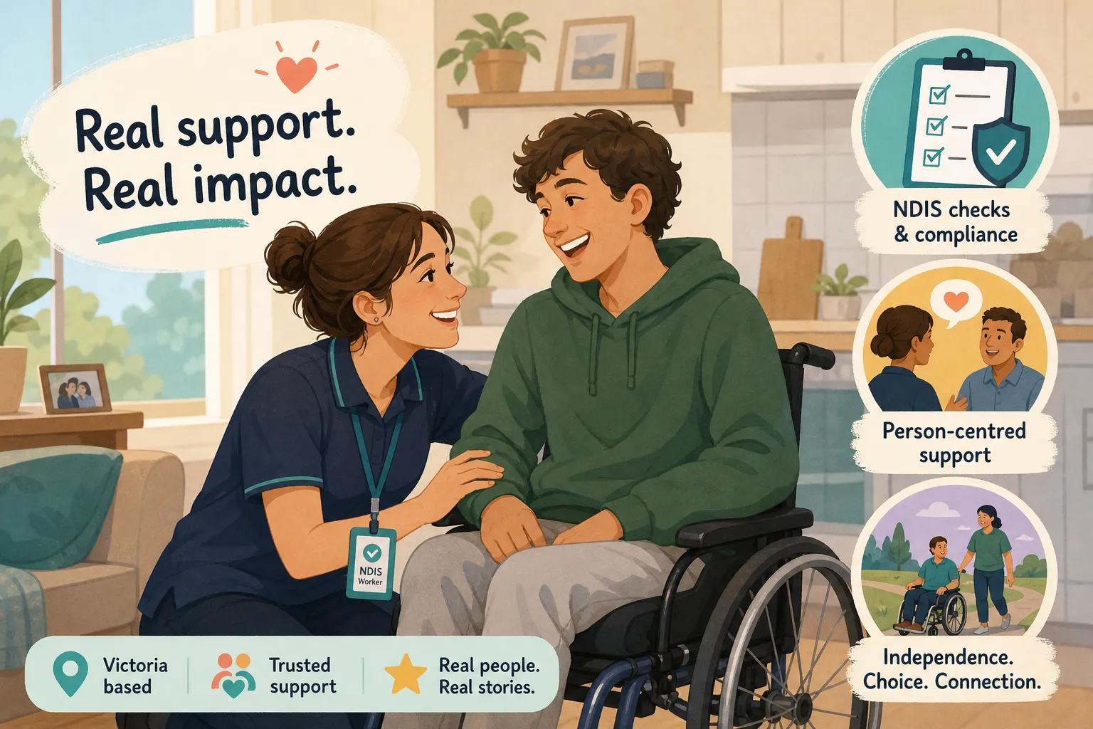 A day in the life of a disability support worker: real examples of person-centred support